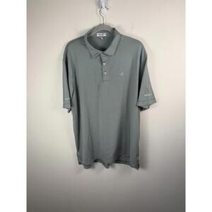 Peter Millar Summer Comfort Performance Golf Polo Dark Green Stripe XL